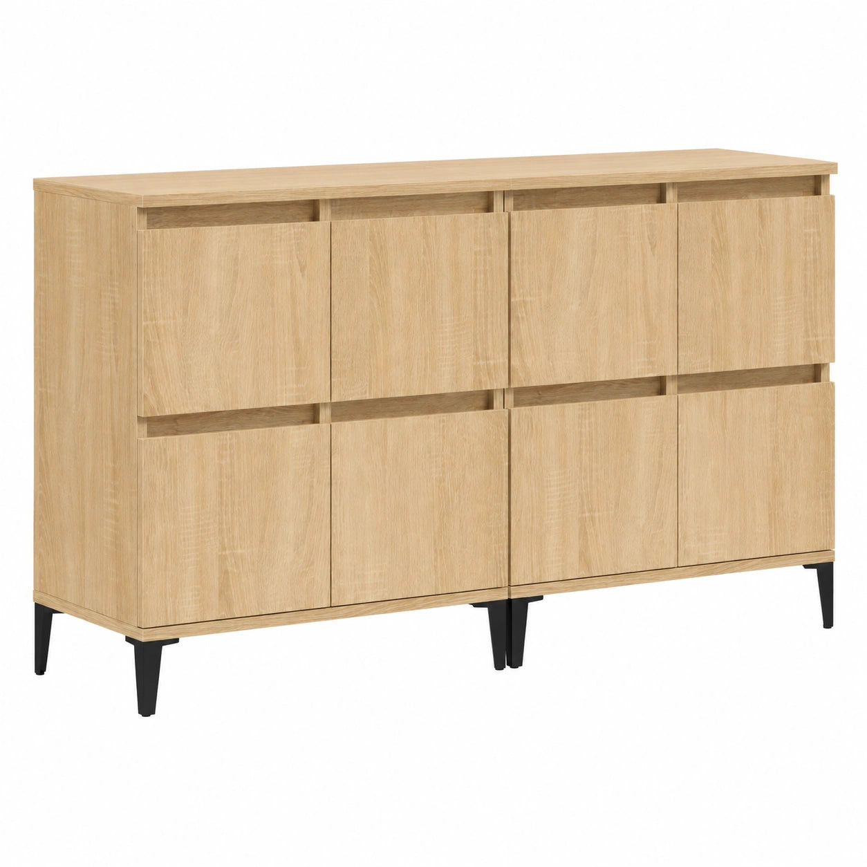 Lot de 2 buffets en chêne Sonoma avec grand espace de rangement
