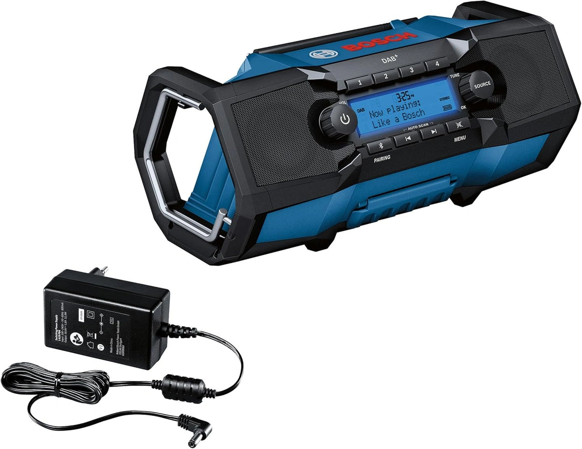 Bosch Radio de Chantier Sans Fil 18V avec DAB+, Bluetooth et FM