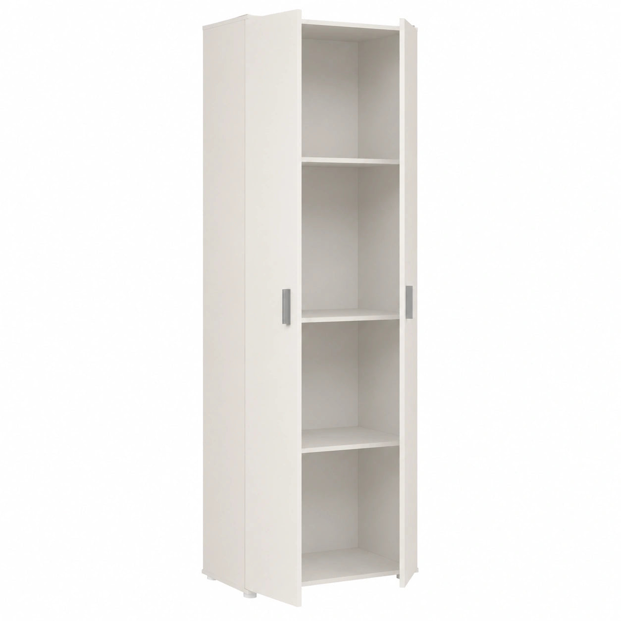 Armoire multifonction blanche 2 portes, 61x35x190 cm