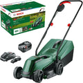 Tondeuse ¨¤ Gazon Sans Fil Bosch 18V-32-150 avec Batterie 3,0 Ah et Chargeur, Largeur 32 cm, pour Jardins jusqu'¨¤ 100 m2