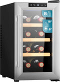 Cave ¨¤ Vin 8 Bouteilles avec Technologie Thermo¨¦lectrique et Affichage Tactile