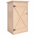 Abri de Jardin en Bois avec Toit Inclinable et Étagères, Porte Verrouillable