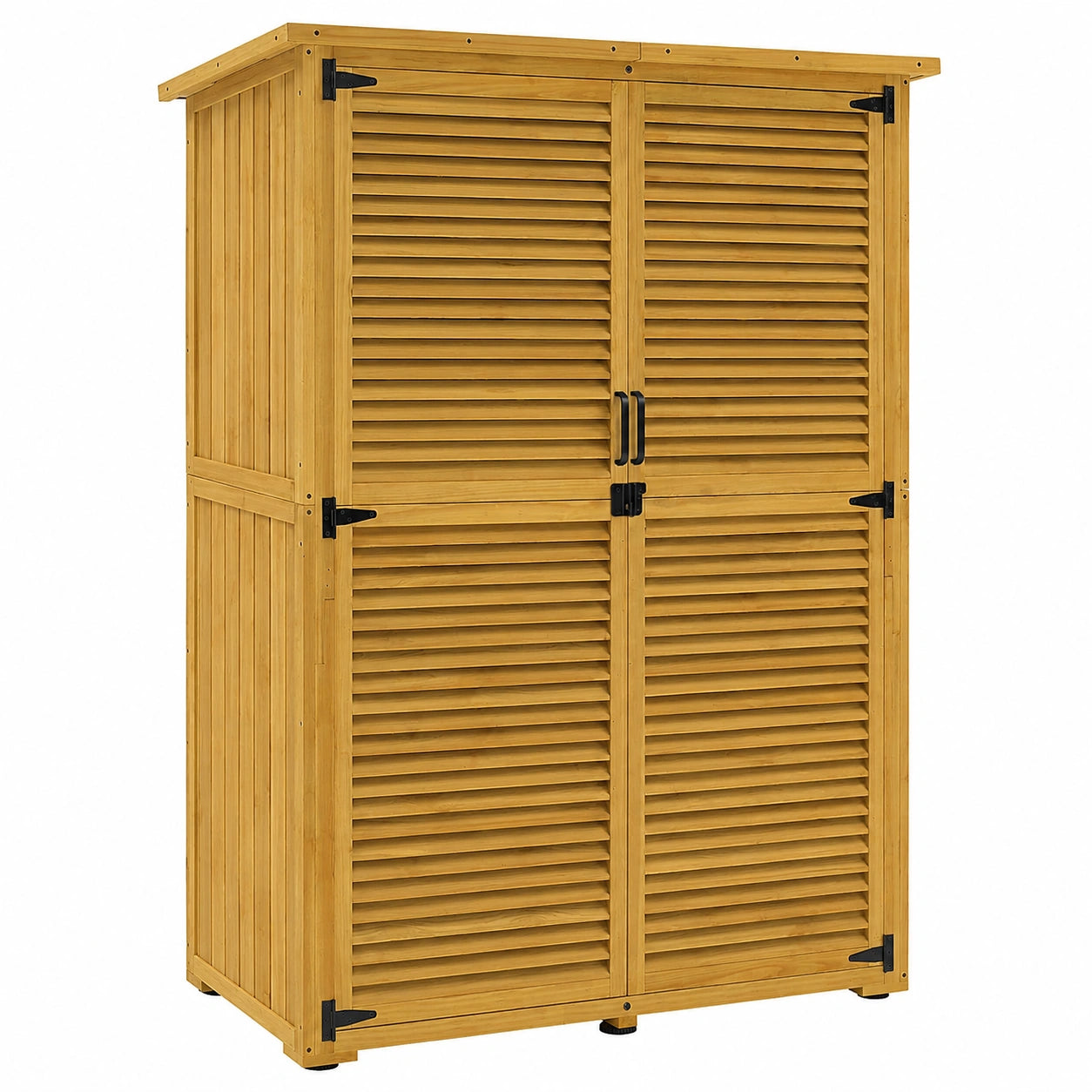 Armoire de Jardin en Bois résistante aux Intempéries pour Extérieur
