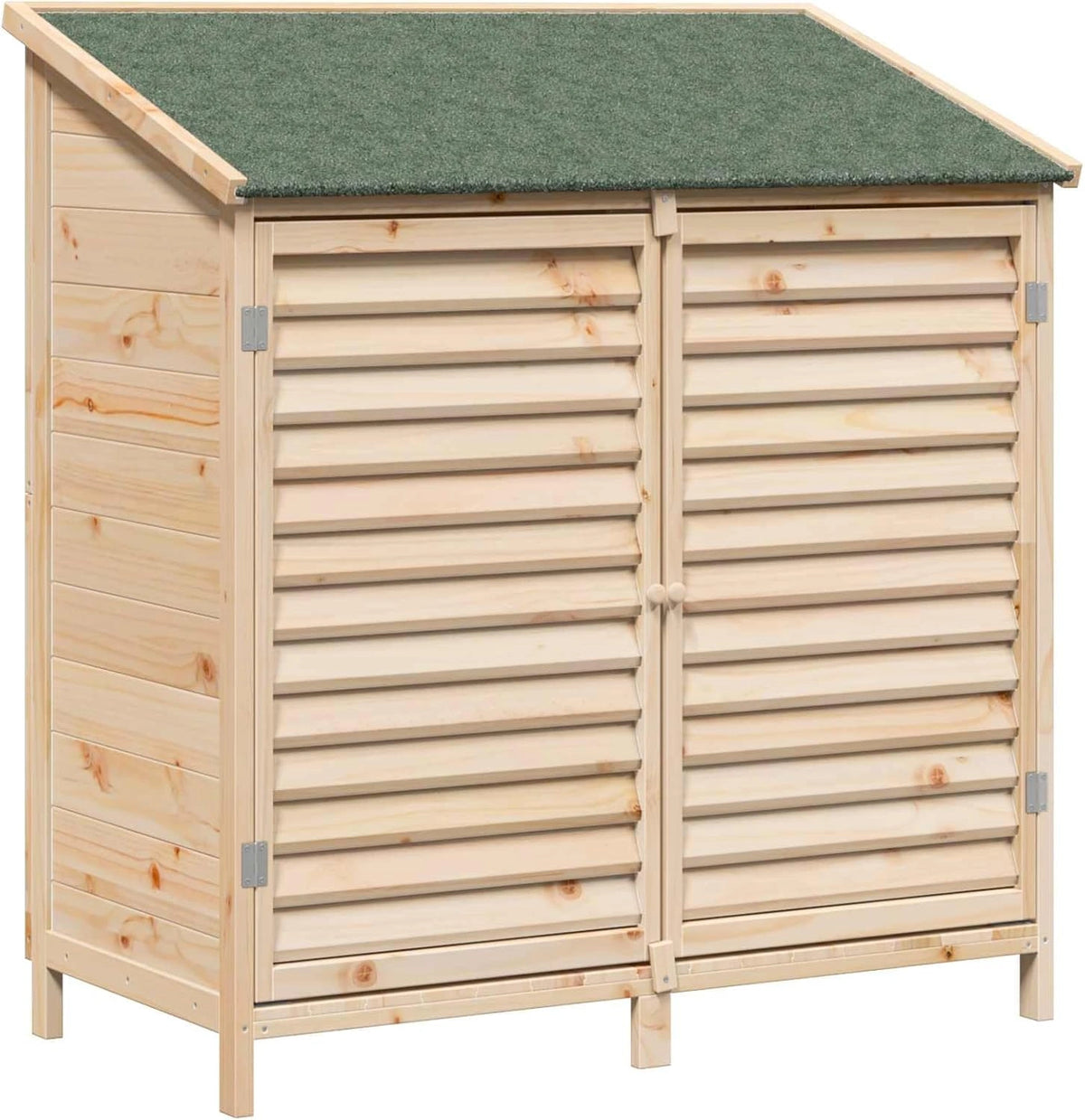 Abri de Jardin en Bois de Sapin Massif 106x56x113,5 cm, Rangement Ext¨¦rieur Moderne R¨¦sistant aux Intemp¨¦ries
