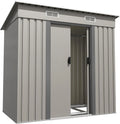 Devoko Cabanon de Jardin en M¨¦tal 183x109x182cm avec Base, 3,6m3 Rangement ¨¤ Outils Toit Inclin¨¦ et Porte Coulissante, R¨¦sistant aux Intemp¨¦ries, Id¨¦al pour V¨¦los