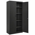 Armoire de Rangement en Acier avec Étagères Réglables et Serrure