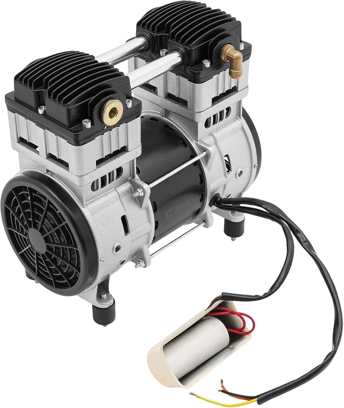 Compresseur d'air 1500W, moteur en cuivre, silencieux double, 1380 tr/min, usage industriel et domestique