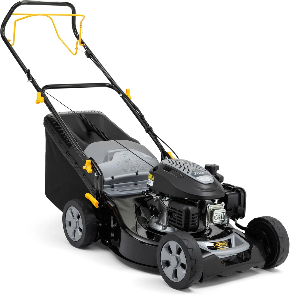 Tondeuse ¨¤ Essence Alpina 139 cm3, 46 cm, Bac 60L, Traction Arri¨¨re pour Pelouses jusqu'¨¤ 1200 m2